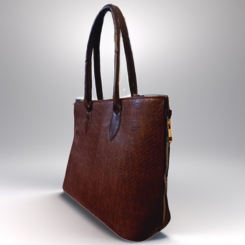 Tote Bags Leather maroon brown